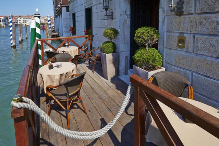 Seating over canal